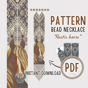 PDF Rustic Horse fai da te Gerdan modello artigianale, crea la tua collana di perline, guida alla lavorazione tradizionale di perline fatta a mano, regalo per gli amanti dell'artigianato
