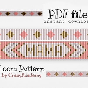 Patrón de pulsera de cuentas con nombre personalizado para mamá en PDF - Pulsera de cuentas personalizada - Tutorial de pulsera de la amistad con inicial personalizada