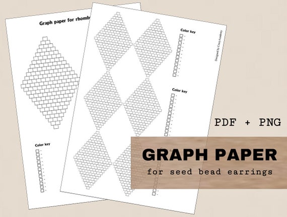 Brick stitch sale earring graph paper