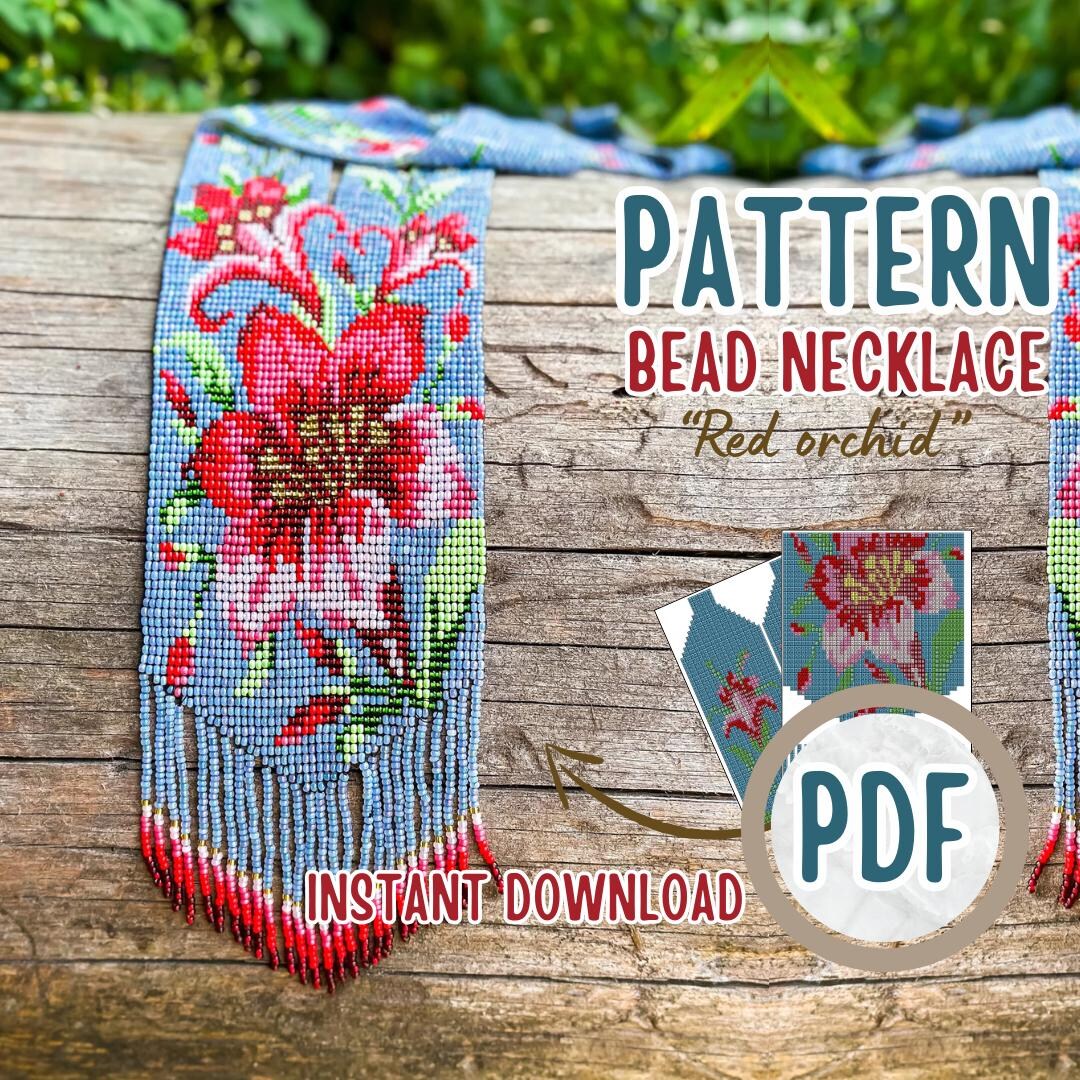 Flower Necklace Seed Bead Flower Patterns Free Beaded Daisy Chain