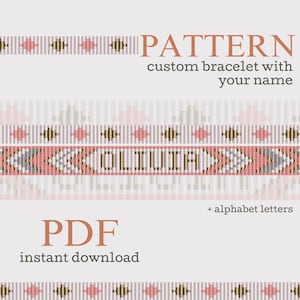 PDF-Anleitung für ein personalisiertes Namensarmband mit Perlenwebrahmen – Olivia: Bastelanleitung für ein personalisiertes Freundschaftsarmband mit Initialen