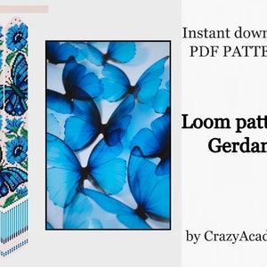 Puede incluir: Un patrón PDF descargable instantáneamente para un collar de cuentas tejido en telar. El patrón se llama "Gerdan" y es de CrazyAcademy.