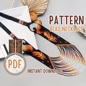 PDF-Anleitung für eine Fuchs-Perlenwebkette, Anleitung zum Weben einer Perlenwebkette, traditionelle Anleitung für eine Fuchs-Totem-Perlenwebkette, DIY-Perlenstickerei