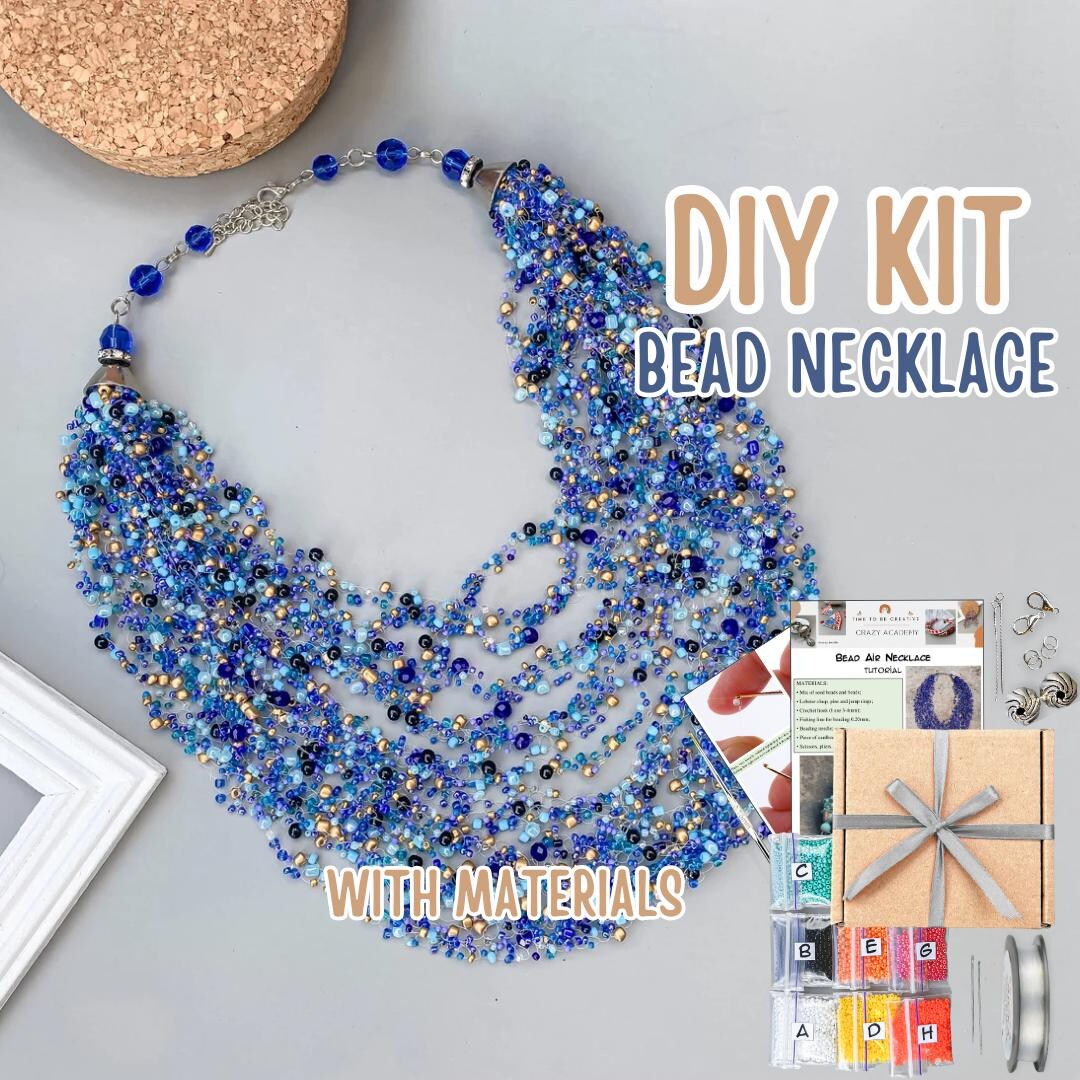 DIY Winter Air Bead Crochet Necklace Kit