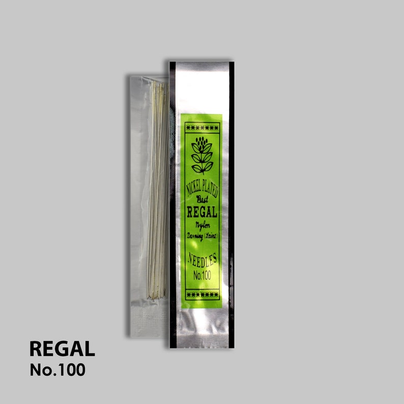 Long needles REGAL
Package: about 10pcs
Length 100 mm
Size No. 100 
Your go-to for seed bead crafting and fine jewelry making. Strong and flexible needles that ensure smooth beading. An essential addition to any craft kit.