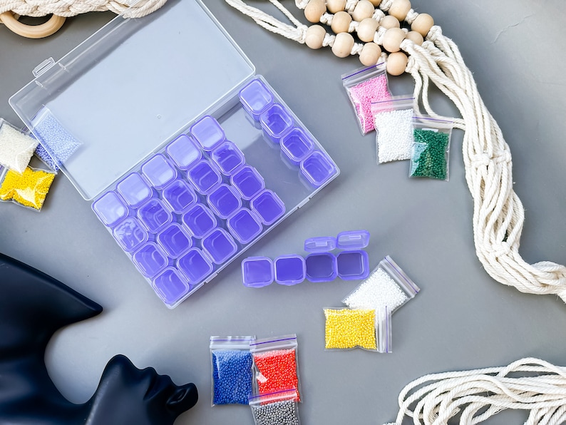 Seed Beads Organizer With 28 Sections, Bead Plastic Box Holder, Beading ...