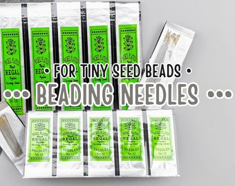 1bag Nickel Plated Beading Needles Regal Size 12, Needles for seed bead crafting, Jewelry Making Tools, Craft Supply, Sewing Bead Needles