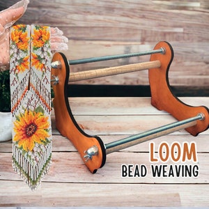 Wood Loom for beadwork weaving for gerdan, bracelet, necklace, bead Loom weaving kit, tabletop loom Frame, Jewelry Making Tool, Bead machine
