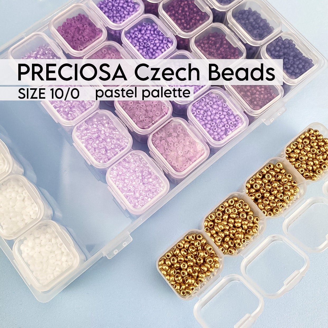 Preciosa Seed Beads Size 10/0 Natural Opaque Czech Glass Rocailles for Bead  Embroidery Round Beads for Craft High Quality Beads 