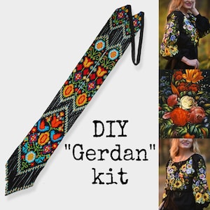 Puede incluir: Kit de bricolaje "Gerdan" con un collar de cuentas con un patrón floral colorido. El kit incluye instrucciones y materiales para crear tu propio collar.
