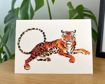 Painted Tiger Greetings Cards