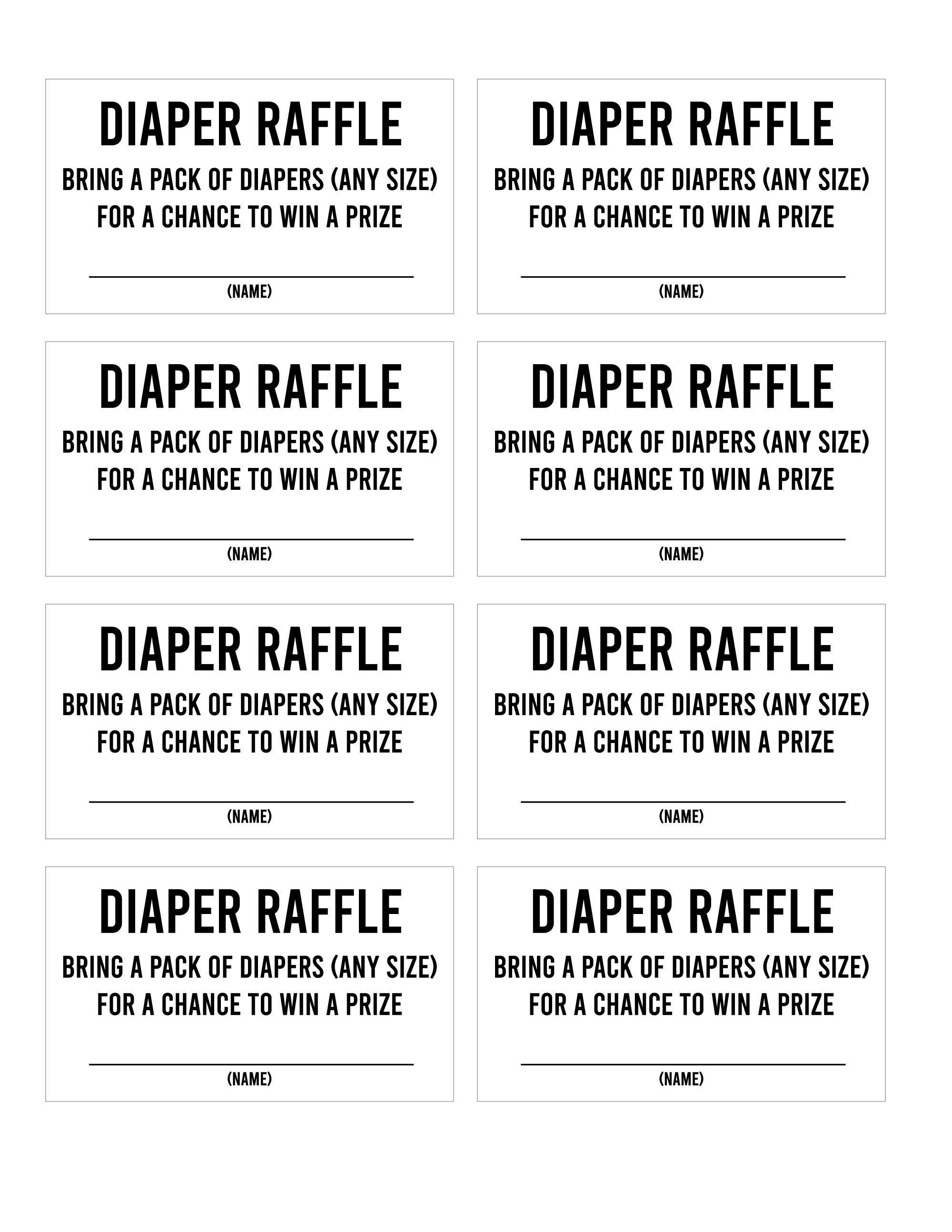 Baby Shower Diaper Raffle Tickets Digital Download Printable PDF Etsy 日本