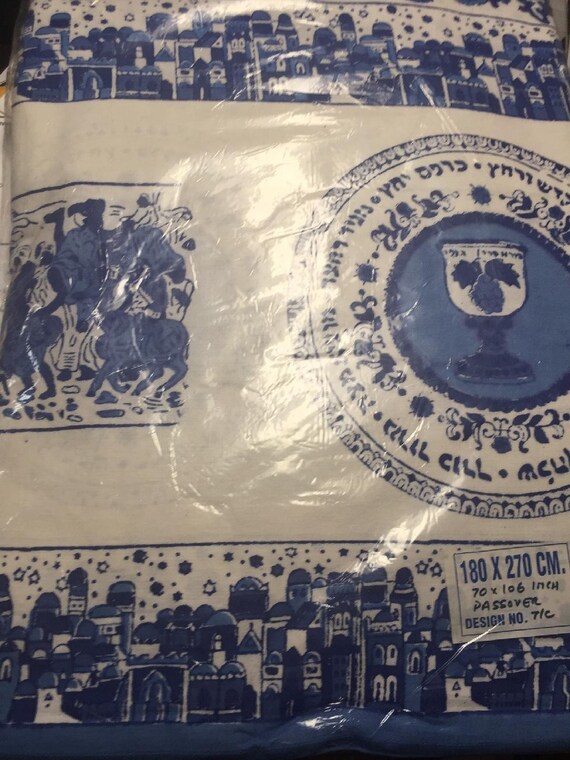 Passover 70x108 Inch Jewish Tablecloth. Seats 810 People. Etsy