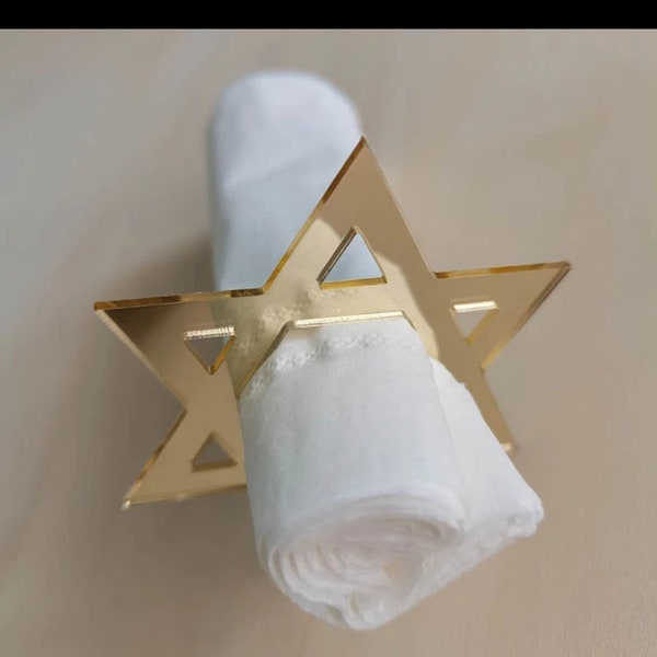 Jewish Star Acrylic Napkin Ring