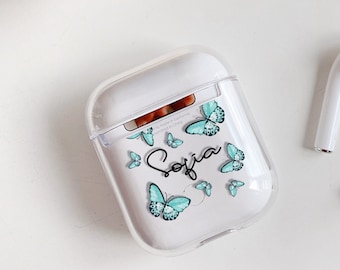 Butterflies Hard Plastic Silicone Case AirPods 3 Case AirPods 3rd Gen Case Compatible AirPods Pro Case 2019 2020 AirPod Custom Cases GM0150