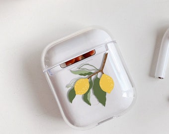 Lemons AirPods 3 Cases Clear AiPods Protective Case Fruit AirPods Pro Case iPhone Xr AirPod Case Nature AirPods 3rd Gen Silicone Case GM0106