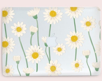 Daises Macbook Pro 14 Case Clear Floral Macbook Air 13 Inch Case 2021 Chamomile Macbook Pro 16 Inch Case 15 Inch Macbook Pro Case CC1809