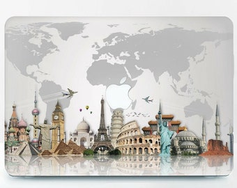 Travel Macbook Pro 16 Inch Case World Map Macbook Air 13 Inch Case Macbook Pro 13 Inch Case Adventure Macbook Pro Case 15 Inch BD2256