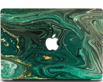 Marbled Macbook Pro Case 16 Inch 2022 Green Macbook Air 13 Case 2017 Granite Macbook Pro Case 13 Mineral Macbook Pro 15-Inch Case YD0141