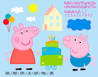 Download Peppa Pig Birthday Svg Etsy