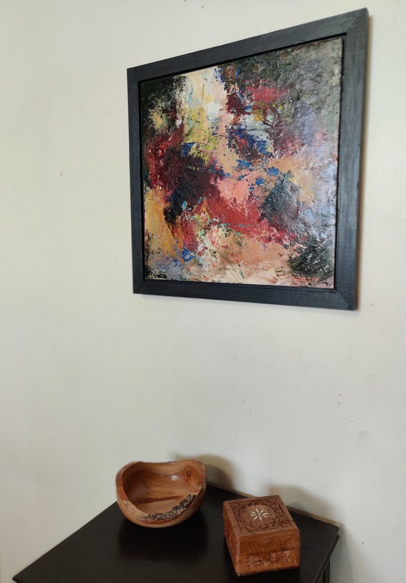 Original oil painting  / Modern abstract expressionism oil painting / color study frame included