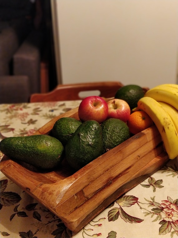Fruit Bowl / centerpiece carved from reclaimed wood