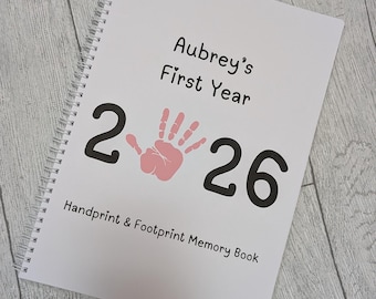 Handprint & Footprint memory book - wire bound, A4 or A5