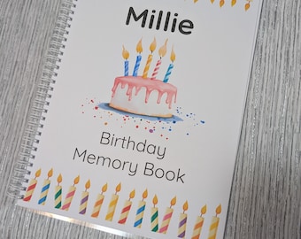 Birthday memory book - wire bound, A4 or A5