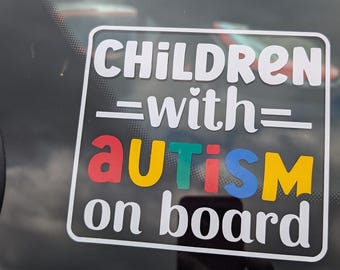 Children with Autism on board - car sticker