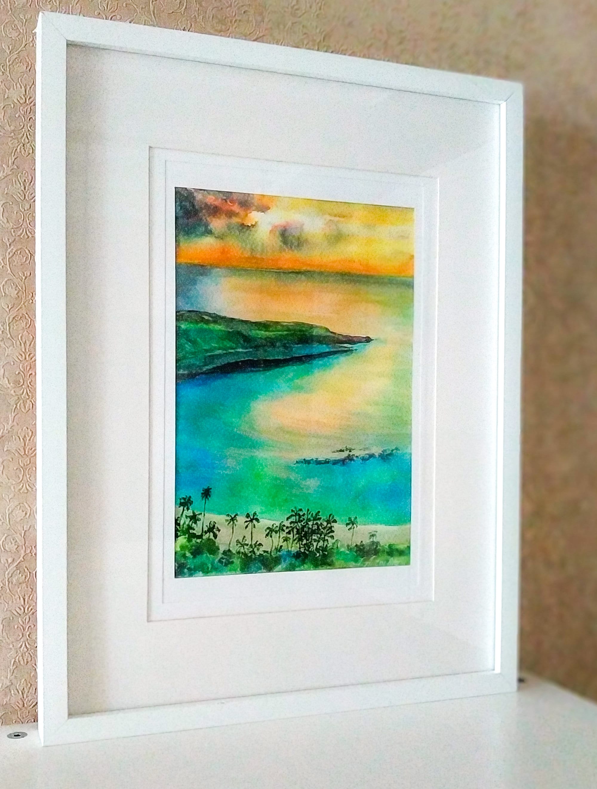 Hawaii Painting Oahu Hanauma Bay Original Artwork Seascape Etsy