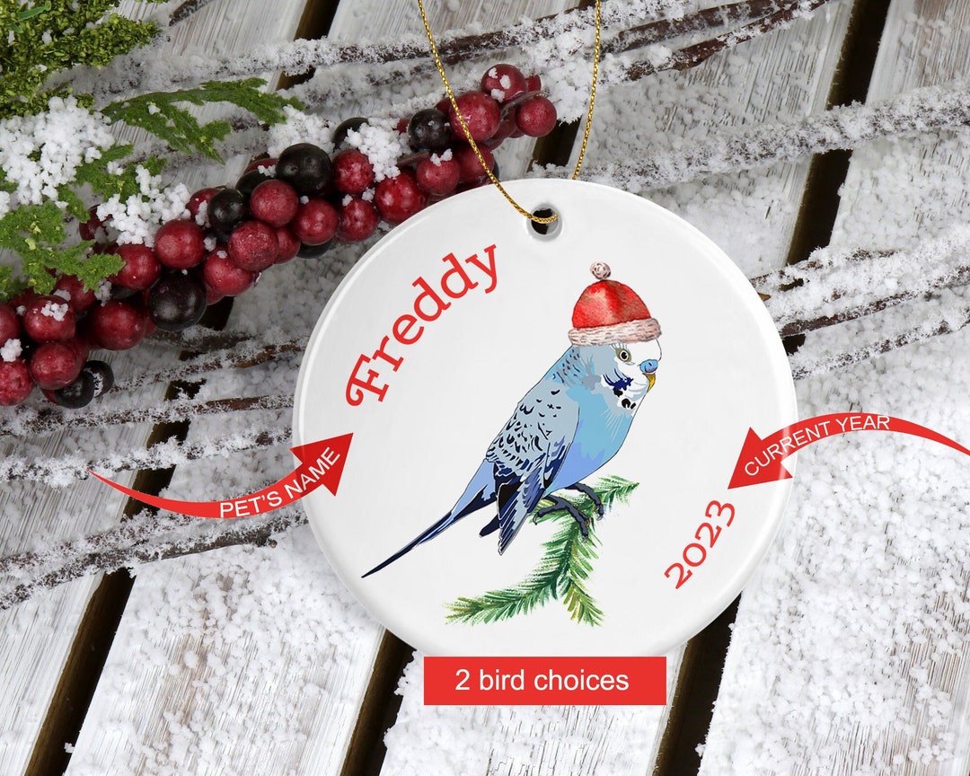 Parakeet Christmas Ornament 