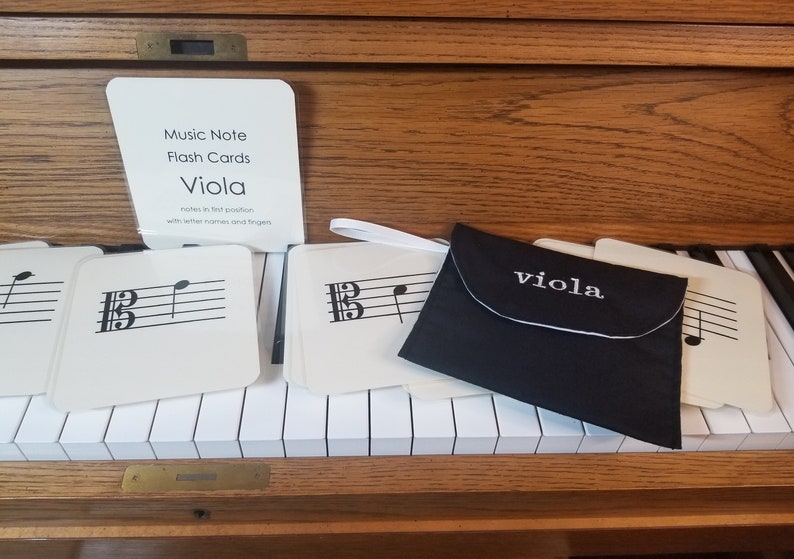 Viola Music Note Flash Cards, Alto Clef, Regular and Travel Size - Etsy