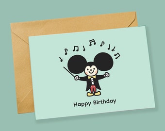 Musician Mouse Birthday Card