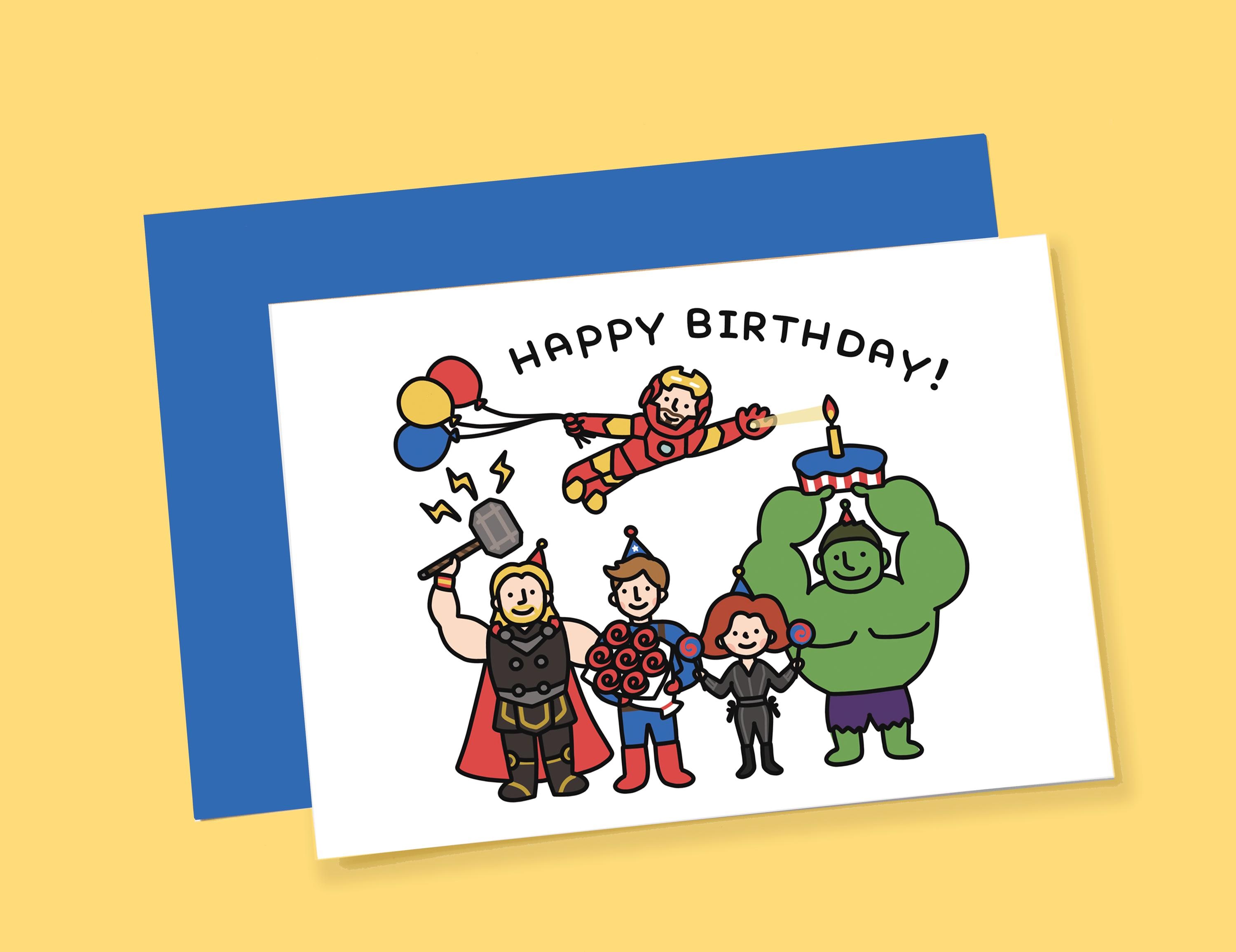 Thor birthday card - Etsy België, image size:3000x2311