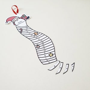 Printable Christmas Advent Calendar Santa's Beard Advent Calendar ...