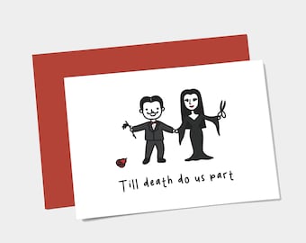 Gomez and Morticia Valentine's Day Card - Addams Family Card (Printable Card)