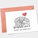 Printable Mother's Day Card - Happy Mother's Day Card - Elephant Mother ...