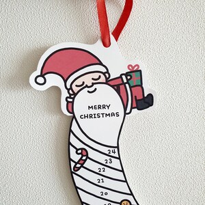 Printable Christmas Advent Calendar Santa's Beard Advent Calendar ...
