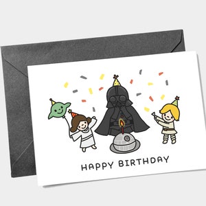 スターウォーズの誕生日カード - お父さんへの印刷可能な誕生日カード - 私はあなたのお父さんカード - お父さんへの面白い誕生日カード