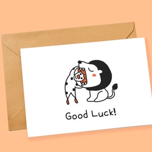 Carte imprimable Bonne Chance - Carte Drôle de Lion - Motivationnelle - Carte You Can Do It - Carte Cirque - Carte Clown - Vous avez ceci
