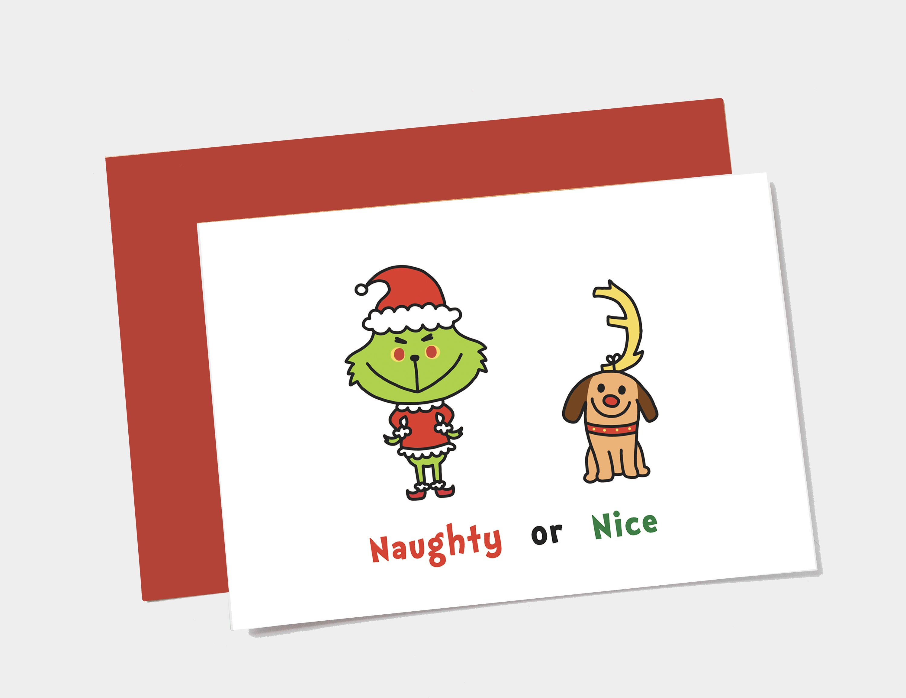 The Grinch Christmas Card Dr. Seuss Printable Card Naughty Etsy Singapore