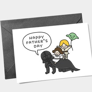 スターウォーズの父の日カード - 印刷可能な父の日カード - ダース・ベイダーのカード - 私はあなたのお父さんですカード - 面白い父の日カード