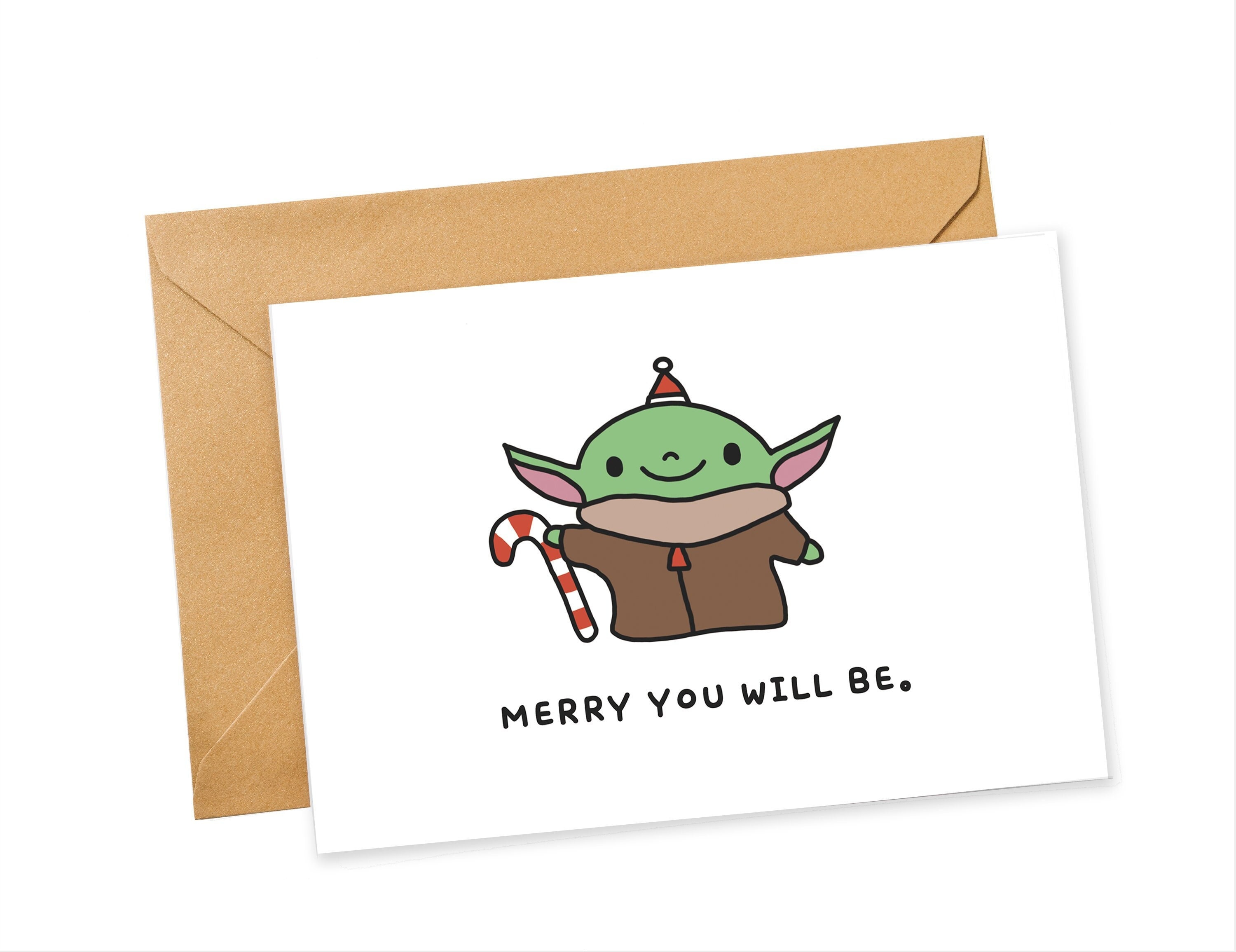 Baby yoda christmas card online