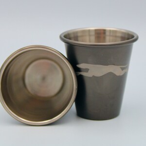 Dog Themed 2.5 oz Gunmetal Shot Glasses - Set of 2 Shot Glasses - Free Shipping - Great Gift