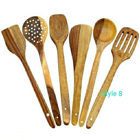 Wooden NonStick Serving and Cooking Spoon Kitchen Utensils Etsy