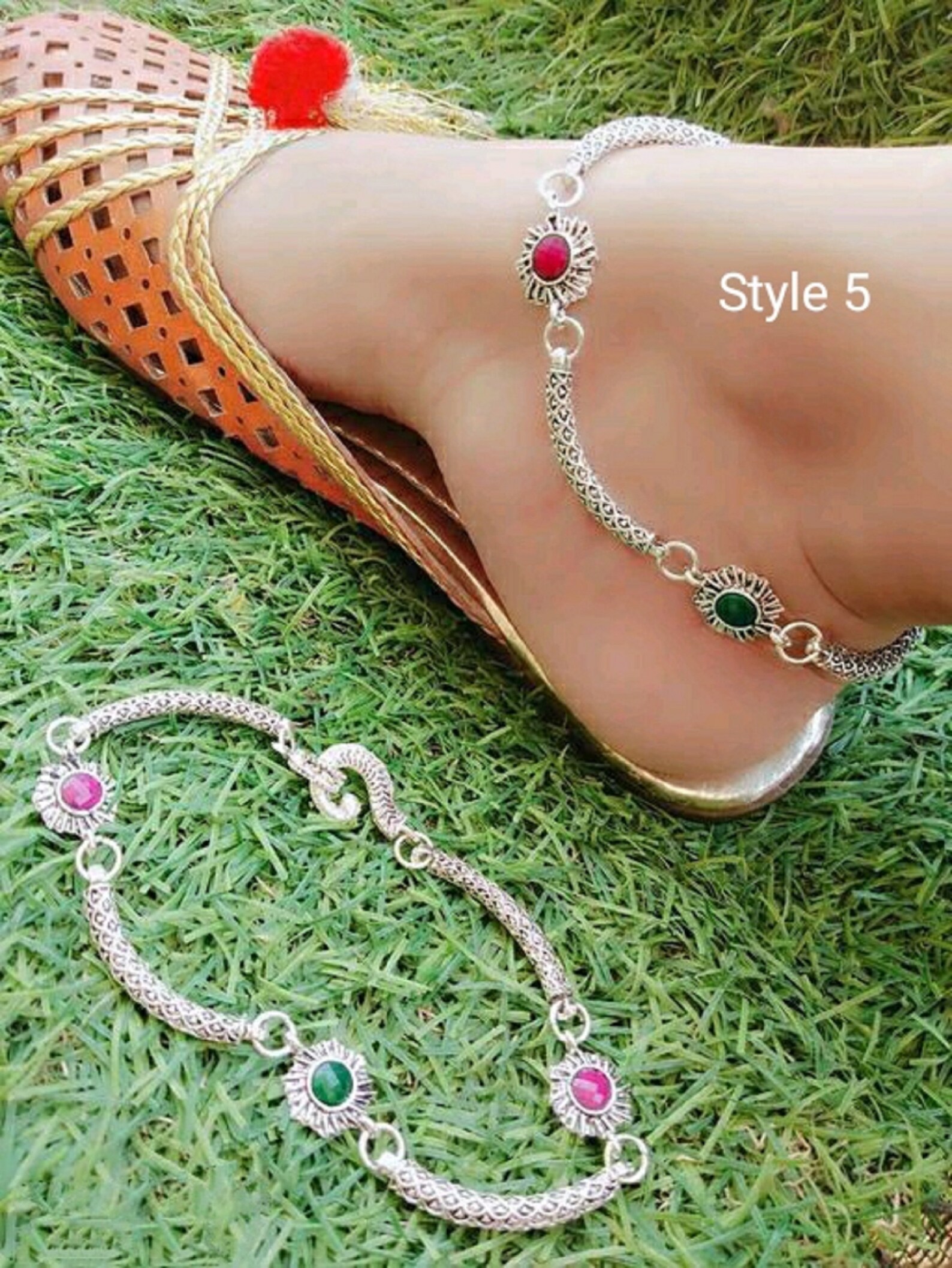 Indian White Metal Anklets Payal Pair for Women Girls Silver Etsy