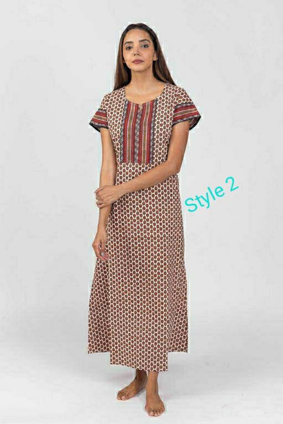 New design store cotton nighty