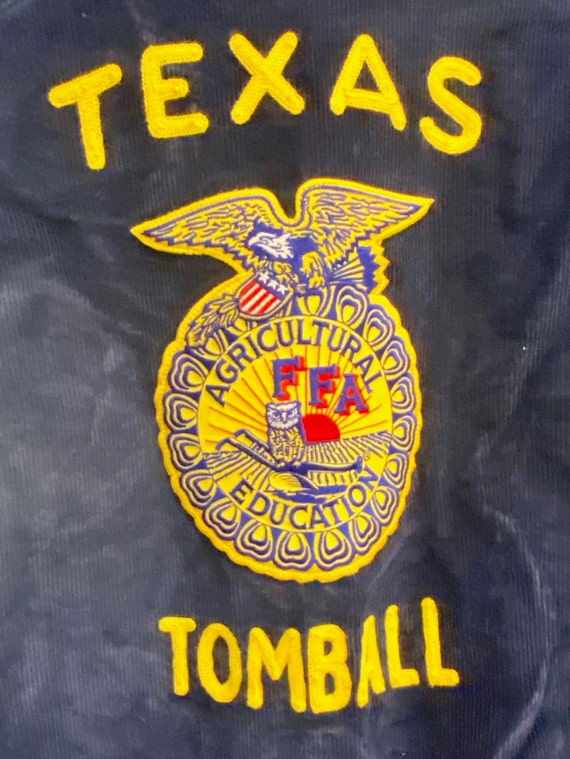 Vintage 4 H FFA jacket, wide whale corduroy jacket