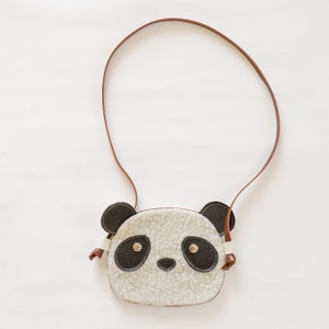 Sac à main en cuir de panda pour tout-petit, sac à main pour tout-petit, sac à main pour petite fille, cadeau d'anniversaire pour enfant, cadeau petite fille, cadeau petit-enfant