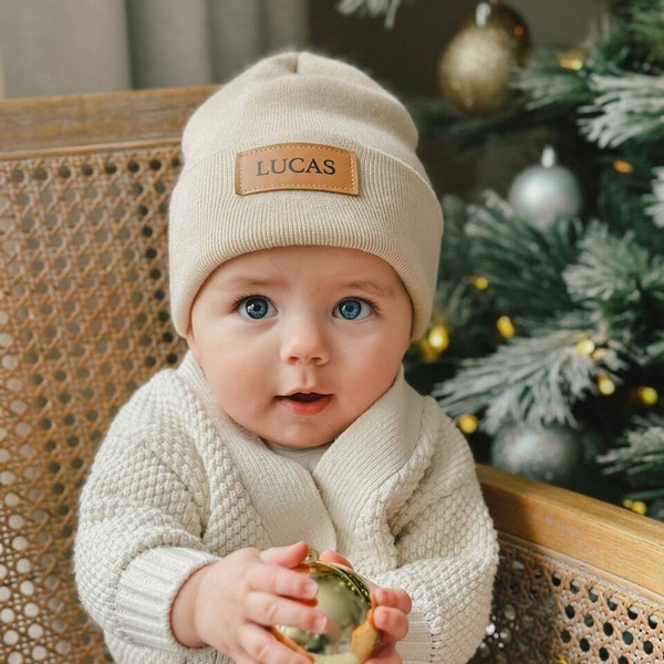 Personalized Baby Hat Custom Name Newborn Beanie For Toddler Hat Baby Girl Kids Child Hat Monogram Family Birthday Return Gifts for Kids